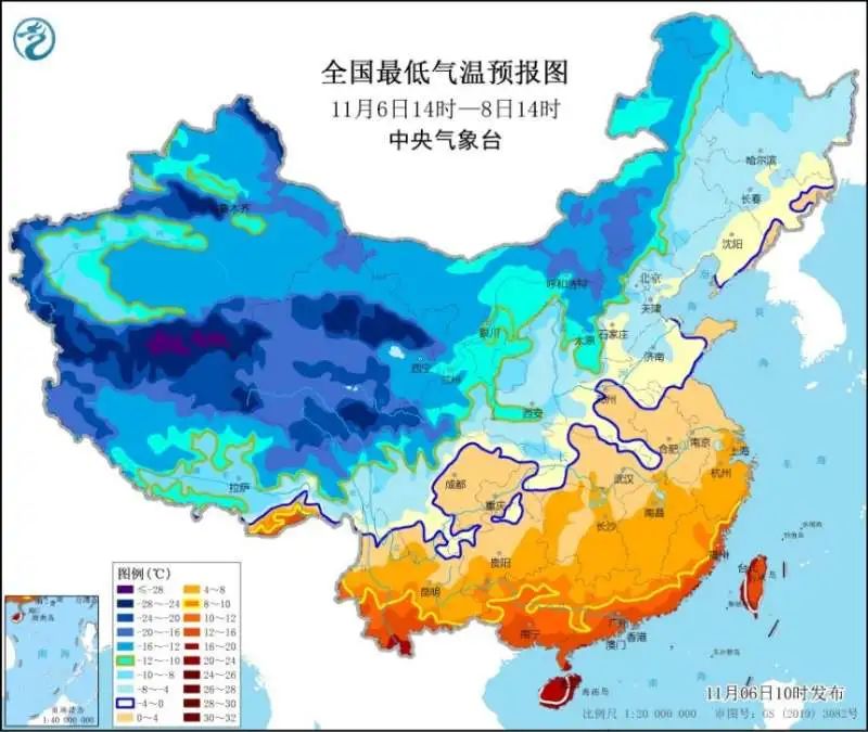 一夜入冬！臨沂繼續(xù)發(fā)布寒潮黃色預(yù)警！中雨！大雨！雨夾雪！12字口訣幫您御寒！