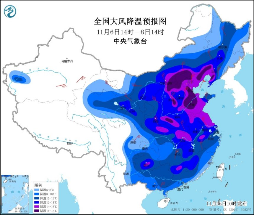 一夜入冬！臨沂繼續(xù)發(fā)布寒潮黃色預(yù)警！中雨！大雨！雨夾雪！12字口訣幫您御寒！