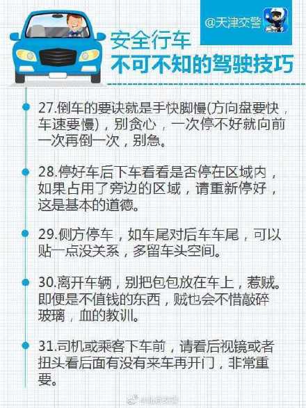 安全行車不可不知的駕駛技巧