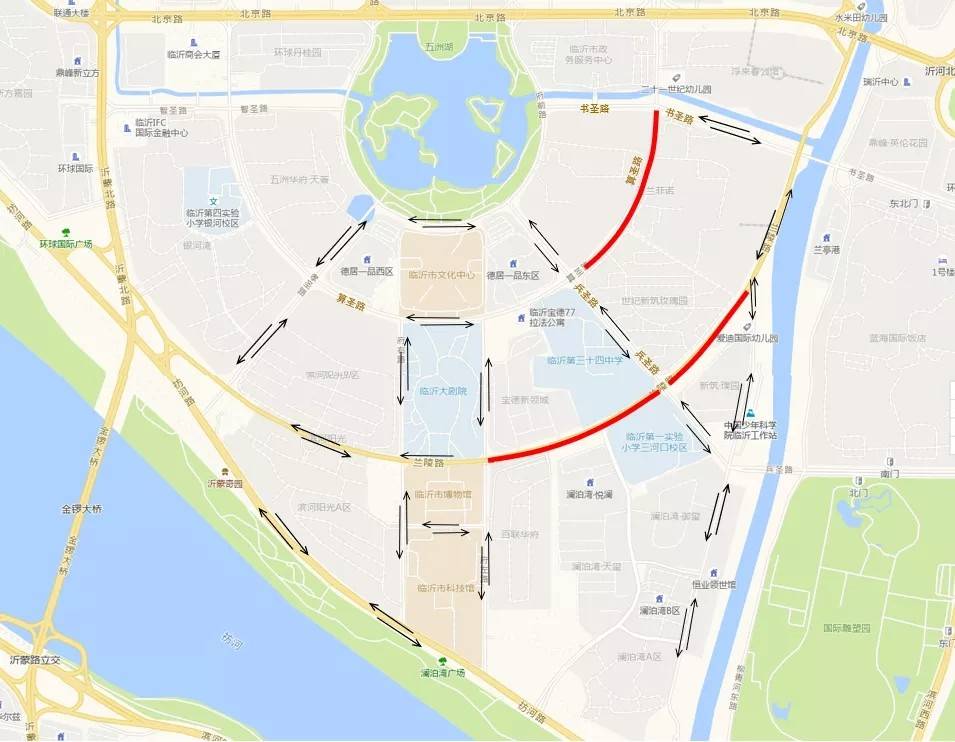 注意，臨沂北城新區(qū)這些路段封閉施工，請(qǐng)繞行