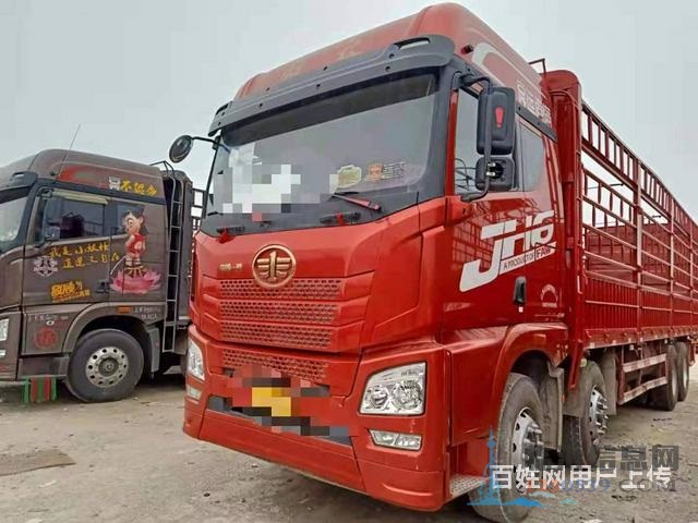 二手19年的載貨車解放JH6前四后八高欄國五