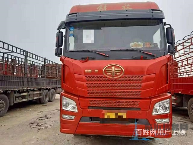 二手19年的載貨車解放JH6前四后八高欄國五