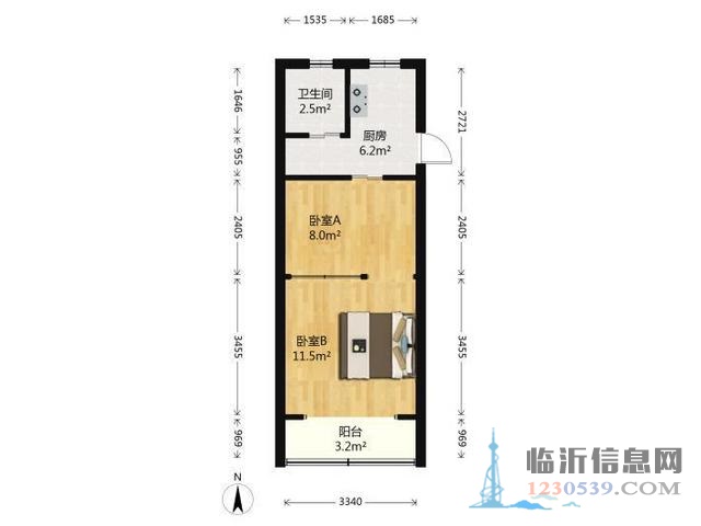 錦繡藍(lán)山  南臨 銀泰景苑 精裝一室 證過(guò)二
