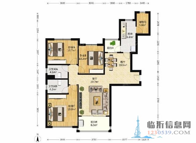 恒大綠洲大三室兩衛(wèi)一口價(jià)85