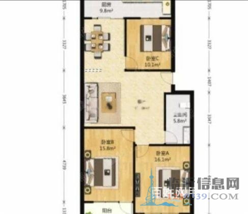 88萬急售北園小區(qū)附近2007年新房全明戶型好樓層有鑰匙