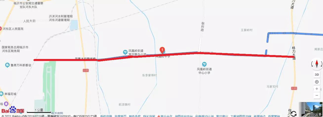 臨沂城區(qū)新修鳳凰大街八車道快速路，9月動工，2023年12月竣工