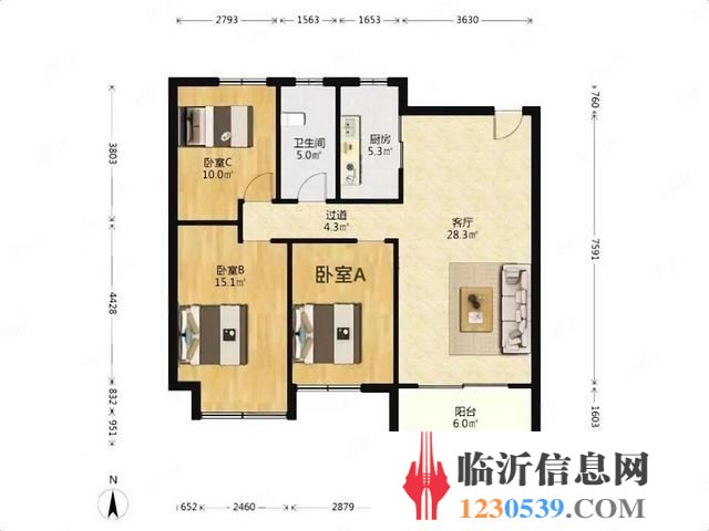香榭麗舍 一樓帶60平大院子 三室兩衛(wèi) 客廳通陽(yáng)臺(tái) 證過(guò)二